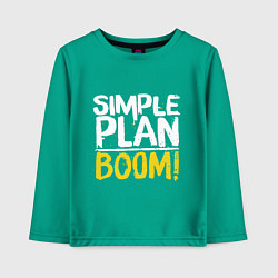 Лонгслив хлопковый детский Simple plan - boom, цвет: зеленый