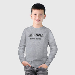 Лонгслив хлопковый детский Juliana never alone - motto, цвет: меланж — фото 2