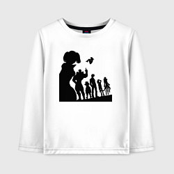 Лонгслив хлопковый детский Команда Семь смертных грехов, цвет: белый