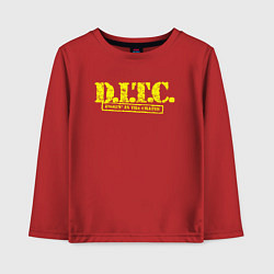 Лонгслив хлопковый детский DITC, цвет: красный