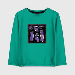 Лонгслив хлопковый детский Depeche Mode - Песни о вере и преданности, цвет: зеленый