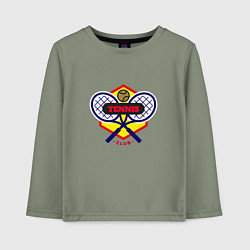 Лонгслив хлопковый детский Тенниска, цвет: авокадо
