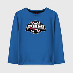 Лонгслив хлопковый детский Poker game, цвет: синий