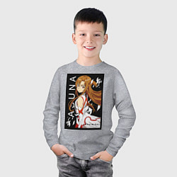 Лонгслив хлопковый детский Асуна Юки мечник, цвет: меланж — фото 2