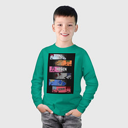 Лонгслив хлопковый детский Баскетбол Куроко Тэцуя, цвет: зеленый — фото 2