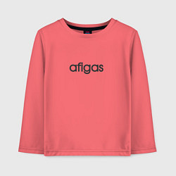 Лонгслив хлопковый детский Afigas, цвет: коралловый