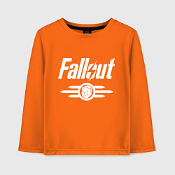 Лонгслив хлопковый детский Fallout - vault 33, цвет: оранжевый
