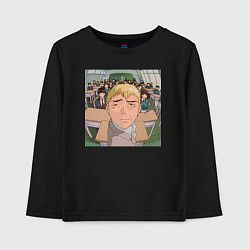 Лонгслив хлопковый детский Эйкити Онидзука преподаватель, цвет: черный