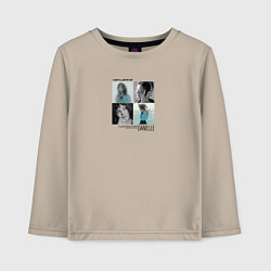 Лонгслив хлопковый детский Danielle diva, цвет: миндальный