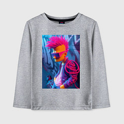 Лонгслив хлопковый детский Bart Simpson - punk, цвет: меланж