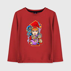 Детский лонгслив Девушка космонавт СССР