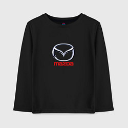 Лонгслив хлопковый детский Mazda logo, цвет: черный