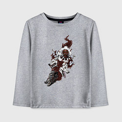 Лонгслив хлопковый детский Принцесса Мононоке оборотень, цвет: меланж