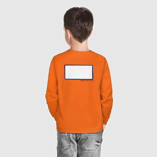 Детский лонгслив Око Хиробрина, Хиробирн смотрит на тебя / Оранжевый – фото 4