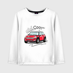 Лонгслив хлопковый детский Mini Cooper, цвет: белый