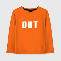 Лонгслив хлопковый детский ДДТ рок группа, цвет: оранжевый