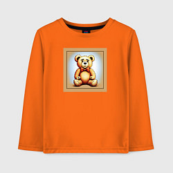Лонгслив хлопковый детский Просто медвежонок, цвет: оранжевый