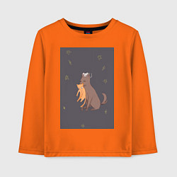 Лонгслив хлопковый детский Корзинка фруктов Юки Сома, цвет: оранжевый