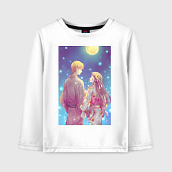 Лонгслив хлопковый детский Нана Осаки, цвет: белый