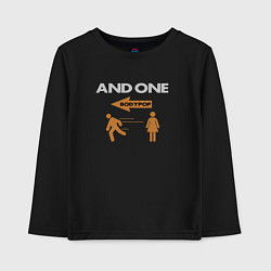 Лонгслив хлопковый детский And One - Bodypop, цвет: черный