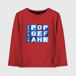 Лонгслив хлопковый детский Devision - Popgefahr shirt, цвет: красный