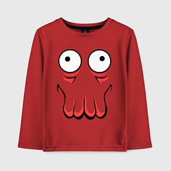Лонгслив хлопковый детский John Zoidberg Face, цвет: красный