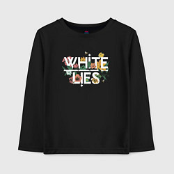 Лонгслив хлопковый детский White Lies - Flowers, цвет: черный