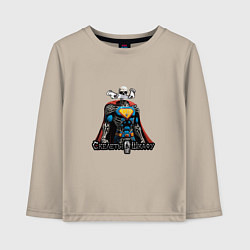 Лонгслив хлопковый детский Арт герой, цвет: миндальный