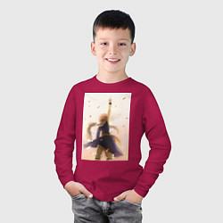 Лонгслив хлопковый детский Хвост Феи Нацу Драгнил, цвет: маджента — фото 2