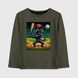 Детский лонгслив Пантера - баттер бейсбольной команды