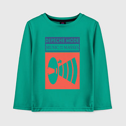 Лонгслив хлопковый детский Depeche Mode - Music for the masses merch, цвет: зеленый