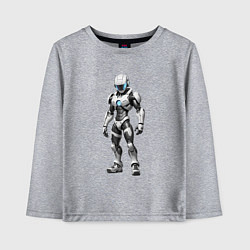 Лонгслив хлопковый детский Робот кибергеймер, цвет: меланж