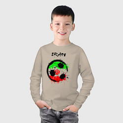 Лонгслив хлопковый детский Сборная Ирана, цвет: миндальный — фото 2