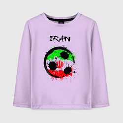 Лонгслив хлопковый детский Сборная Ирана, цвет: лаванда