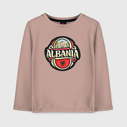 Лонгслив хлопковый детский Албания, цвет: пыльно-розовый