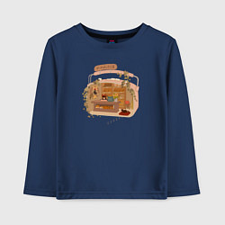 Лонгслив хлопковый детский Ведьмина служба доставки: Studio Ghibli, цвет: тёмно-синий