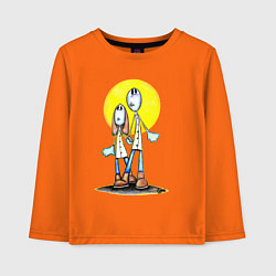 Лонгслив хлопковый детский Чудики, цвет: оранжевый