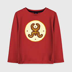 Лонгслив хлопковый детский Белые гунны из Total War: Attila, цвет: красный