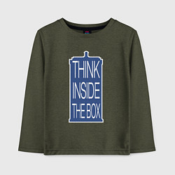 Детский лонгслив Think inside the box