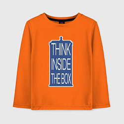 Лонгслив хлопковый детский Think inside the box, цвет: оранжевый