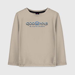 Лонгслив хлопковый детский God of war ragnarok logo, цвет: миндальный