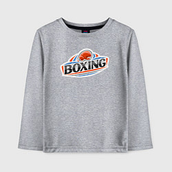 Лонгслив хлопковый детский Boxing team, цвет: меланж