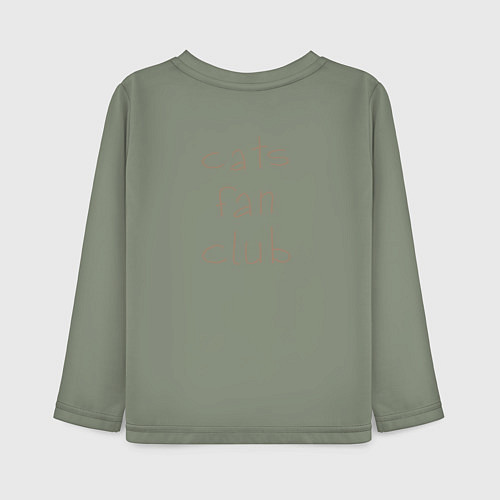 Детский лонгслив Cats fun club / Авокадо – фото 2