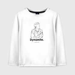 Лонгслив хлопковый детский BTS Dynamite RM, цвет: белый