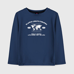 Лонгслив хлопковый детский Always Looking Forward Streetwear, цвет: тёмно-синий