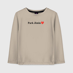 Лонгслив хлопковый детский BTS Park Jimin, цвет: миндальный