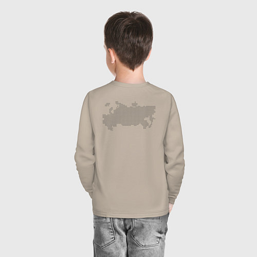Детский лонгслив Россия карта и флаг / Миндальный – фото 4