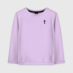 Детский лонгслив Сокрушу пред ним врагов его малый крест черный