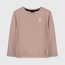 Детский лонгслив Сокрушу пред ним врагов его герб белый на узорном