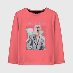 Лонгслив хлопковый детский Depeche Mode 80s Dave, цвет: коралловый